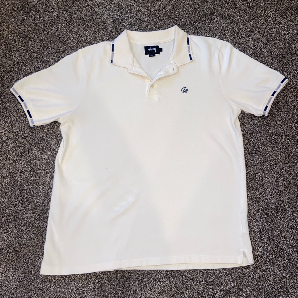 Stüssy textured Cream Polo